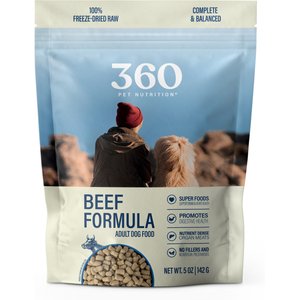 360 Pet Nutrition Beef Grain-Free Adult Freeze-Dried Dog Food, 5-oz bag