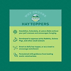 Oxbow Premium Timothy Hay Meadow Blend Small Animal Feed Topper, 2-oz bag slide 2 of 7