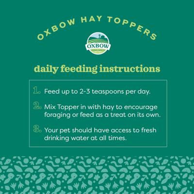Show full view: Oxbow Premium Timothy Hay Meadow Blend Small Animal Feed Topper, 2-oz bag slide 5 of 7