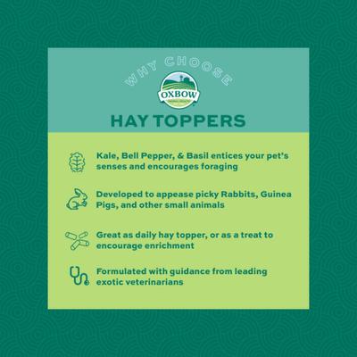 Show full view: Oxbow Premium Timothy Hay Garden Blend Small Animal Feed Topper, 2-oz bag slide 6 of 7