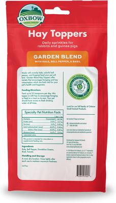 Show full view: Oxbow Premium Timothy Hay Garden Blend Small Animal Feed Topper, 2-oz bag slide 2 of 7