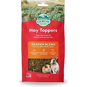 Oxbow Premium Timothy Hay Garden Blend Small Animal Feed Topper, 2-oz bag