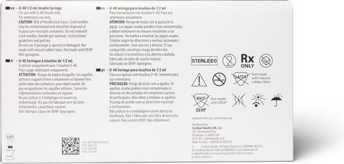 Show full view: Monoject Insulin Syringes U-40 0.5-in x 29G, 0.5-cc, 100 syringes slide 2 of 5
