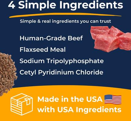 Show full view: Tartar Shield Sprinkles Human-Grade Beef Dog & Cat Dry Food Topping, 2.8-oz bag slide 5 of 7