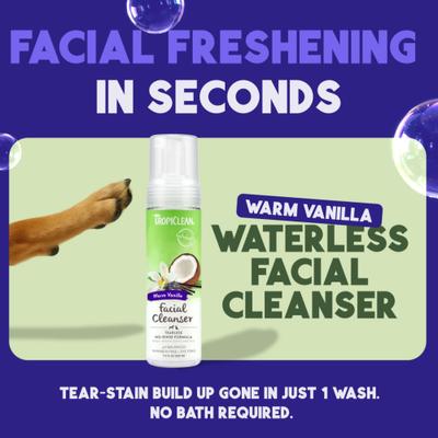 Show full view: TropiClean Waterless Dog Facial Cleanser, 7.4-fl oz bottle slide 3 of 11