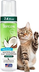 TropiClean Dry No Rinse Waterless Dander Reducing Cat Shampoo, 7.4-fl oz bottle