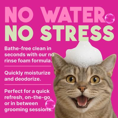 Show full view: TropiClean Dry No Rinse Waterless Deep Cleaning Cat Shampoo, Berry Fresh Scent, 7.4-fl oz bottle slide 5 of 11