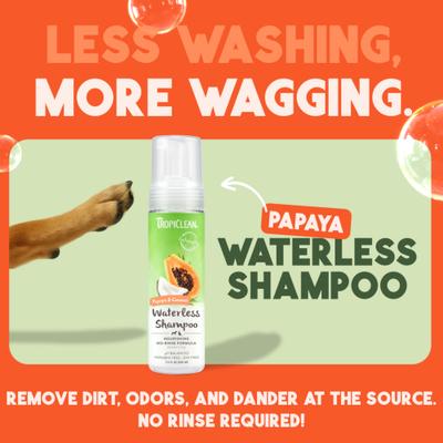 Show full view: TropiClean Dry No Rinse Waterless Papaya & Coconut Dog & Cat Shampoo, 7.4-fl oz slide 3 of 11