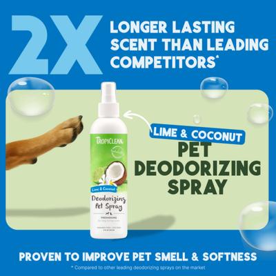 Show full view: TropiClean Deodorizing Perfume & Odor Eliminating Lime & Coconut Scent, Dog & Cat Spray, 8-fl oz bottle slide 3 of 11