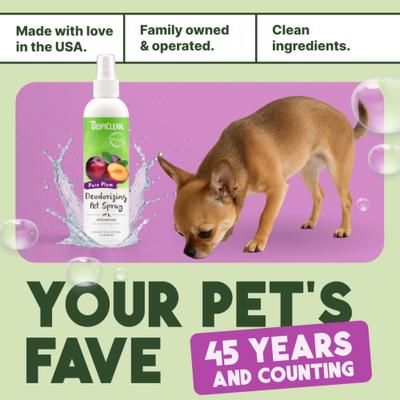 Show full view: TropiClean Deodorizing Perfume & Odor Eliminating Pure Plum Scent Dog & Cat Spray, 8-fl oz bottle slide 7 of 10