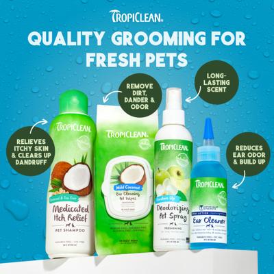 Show full view: TropiClean Deodorizing Perfume & Odor Eliminating Freshen Up Scent Dog & Cat Spray, 8-fl oz bottle slide 8 of 9