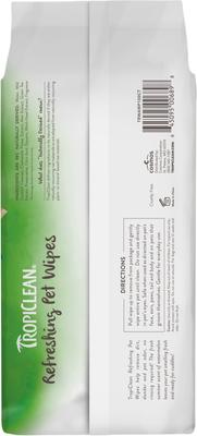 Show full view: TropiClean 2-in-1 Watermelon Dirt & Odor Remover Wipes for Dogs & Cats, 100 count slide 2 of 9
