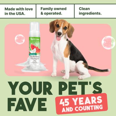 Show full view: TropiClean Watermelon Waterless Dog & Cat Shampoo, 7.4-fl oz bottle slide 7 of 9