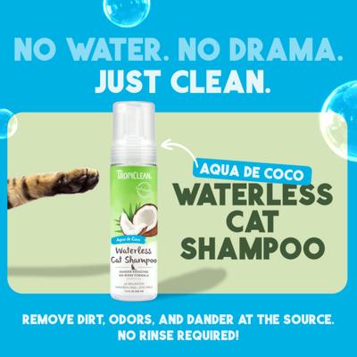 Show full view: TropiClean Dry No Rinse Waterless Dander Reducing Cat Shampoo, 7.4-fl oz bottle slide 4 of 12