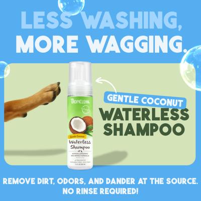 Show full view: TropiClean Dry No Rinse Waterless Hypo Allergenic Dog & Cat Shampoo, 7.4-fl oz bottle slide 4 of 12