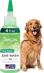 TropiClean Alcohol Free Ear Wash for Dogs, 4-fl oz bottle