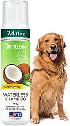 TropiClean Dry No Rinse Waterless Hypo Allergenic Dog & Cat Shampoo, 7.4-fl oz bottle
