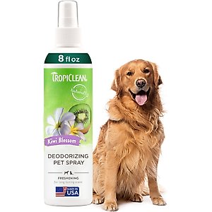 TropiClean Deodorizing Perfume & Odor Eliminating Kiwi Blossom Scent Dog & Cat Spray, 8-fl oz bottle