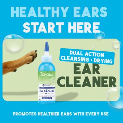 Show full view: TropiClean Dual Action Ear Cleaner for Dogs, 4-fl oz bottle slide 3 of 9