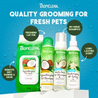 Show full view: TropiClean Deodorizing Perfume & Odor Eliminating Baby Powder Scent Dog & Cat Spray, 8-fl oz bottle slide 8 of 12