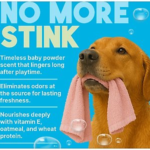 TropiClean Deodorizing Perfume & Odor Eliminating Baby Powder Scent Dog & Cat Spray, 8-fl oz bottle