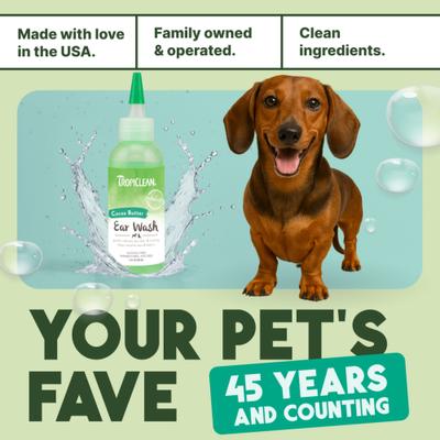 Show full view: TropiClean Alcohol Free Ear Wash for Dogs, 4-fl oz bottle slide 7 of 9