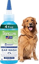 TropiClean Dual Action Ear Cleaner for Dogs, 4-fl oz bottle