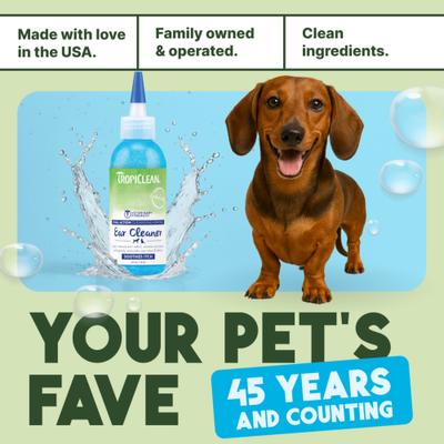 Show full view: TropiClean Dual Action Ear Cleaner for Dogs, 4-fl oz bottle slide 7 of 9