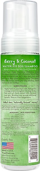 Show full view: TropiClean Dry No Rinse Waterless Deep Cleaning Dog Shampoo, Berry Fresh Scent, 7.4-fl oz bottle slide 2 of 11