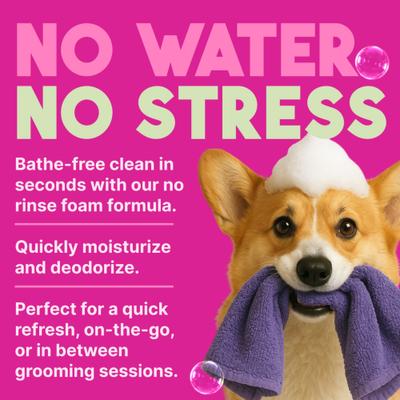 Show full view: TropiClean Dry No Rinse Waterless Deep Cleaning Dog Shampoo, Berry Fresh Scent, 7.4-fl oz bottle slide 5 of 11