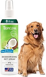 TropiClean Deodorizing Perfume & Odor Eliminating Lime & Coconut Scent, Dog & Cat Spray, 8-fl oz bottle