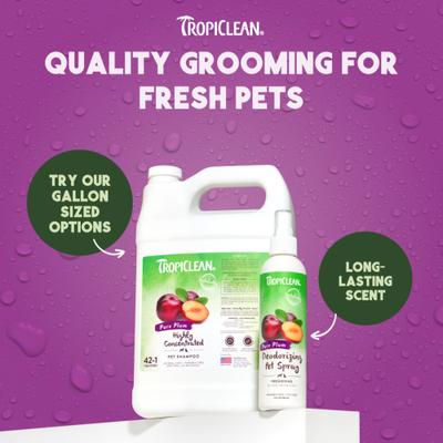 Show full view: TropiClean Deodorizing Perfume & Odor Eliminating Pure Plum Scent Dog & Cat Spray, 8-fl oz bottle slide 8 of 10