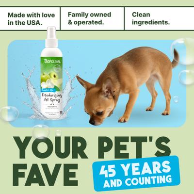 Show full view: TropiClean Deodorizing Perfume & Odor Eliminating Freshen Up Scent Dog & Cat Spray, 8-fl oz bottle slide 7 of 9