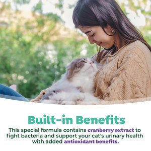 TropiClean Fresh Breath Dental Water Additive + Urinary Tract Support for Cats, 16-fl oz bottle