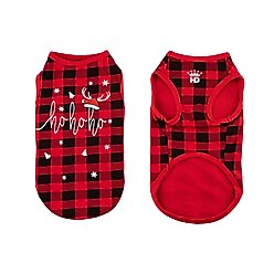 Hip Doggie Christmas Ho Ho Ho Holiday Tank Dog Shirt, Red, Large