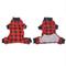 Show in main carousel: Hip Doggie Buffalo Check Dog Pajamas, Red & Black, X-Small slide 1 of 7
