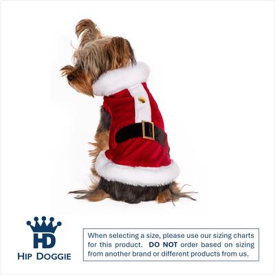 Show full view: Hip Doggie Christmas Santa Suit Dog Coat, Red, Large slide 2 of 8