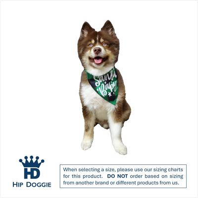 Show full view: Hip Doggie Christmas Santa Baby Dog Bandana, Red & Green, Small slide 2 of 7