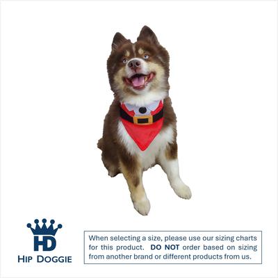 Show full view: Hip Doggie Christmas Santa Reversible Dog Bandana, Red, Small slide 2 of 9