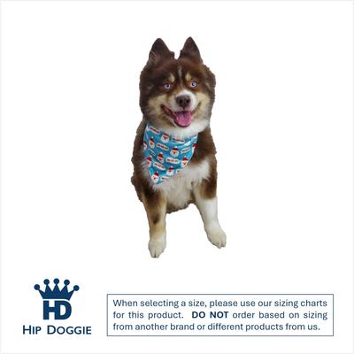 Show full view: Hip Doggie Christmas Santa Reversible Dog Bandana, Red, Small slide 3 of 9