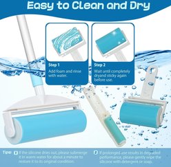 SMONTER 5-in-1 Dog & Cat Hair Remover Kit with 40.5-in Extendable Handle, White slide 2 of 7