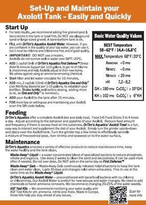 Show full view: Dr. Tim's Aquatics Axolotl One & Only Water Conditioner, 2-fl oz bottle slide 3 of 3