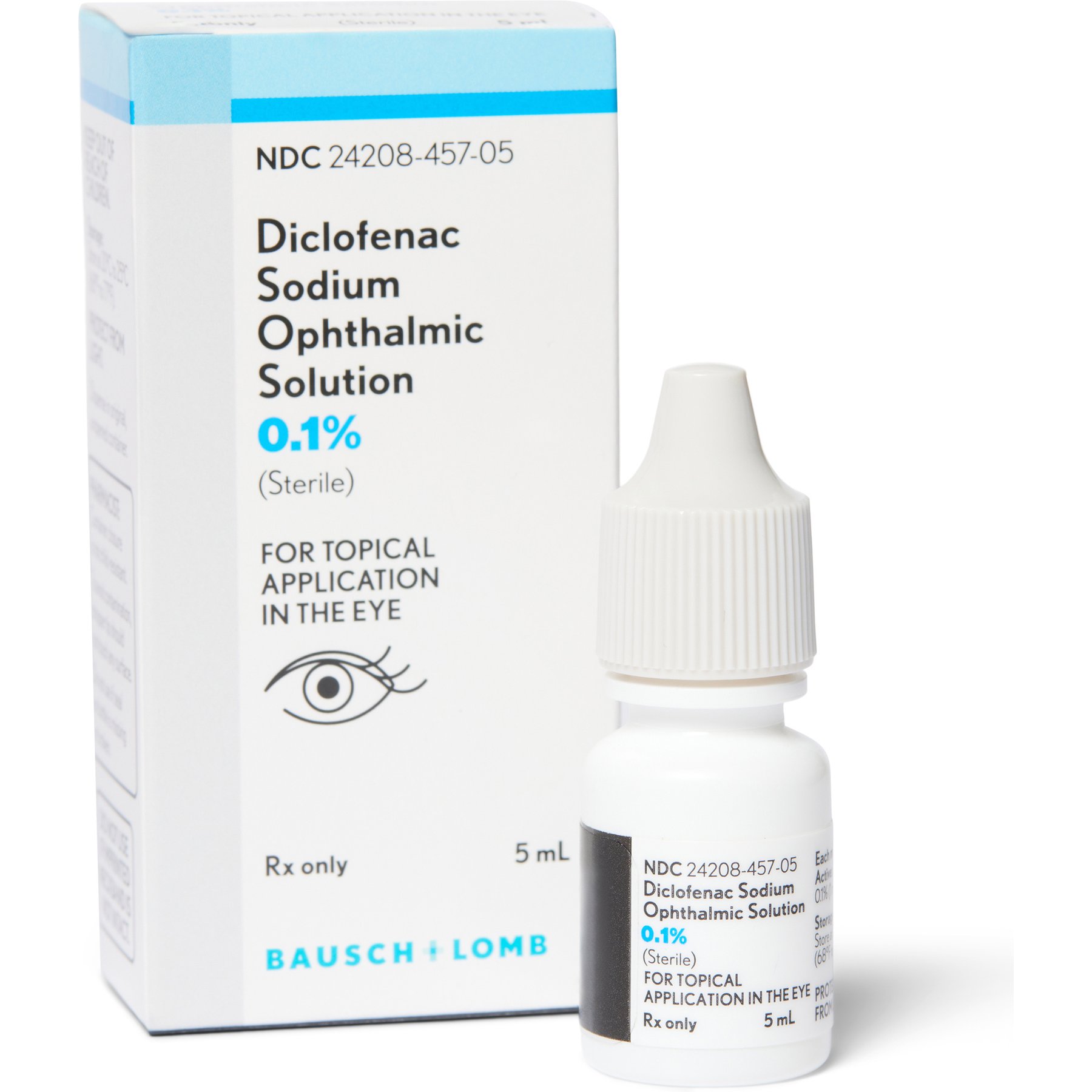 Diclofenac Sodium (Generic) Ophthalmic Solution, 0.1%, 5 mL