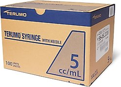 Terumo Luerlock Syringes 22G, 1.5-inch, 5-cc, 100 syringes