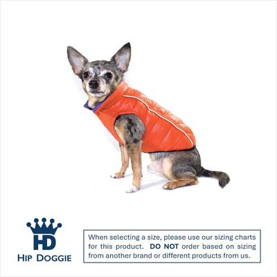 Show full view: Hip Doggie Featherlite Reversible Dog Coat, Blue/Orange, Small slide 2 of 9