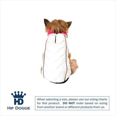 Show full view: Hip Doggie Featherlite Reversible Dog Coat, Pink/White, XXX-Large slide 2 of 9