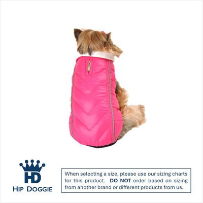 Show full view: Hip Doggie Featherlite Reversible Dog Coat, Pink/White, XXX-Large slide 3 of 9