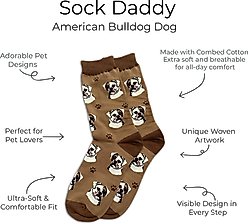 E&S PETS American Bulldog Sock Daddy, Brown, one size slide 2 of 4