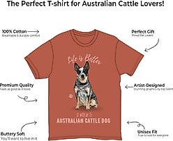 E&S PETS Australian Cattle T-Shirt, Red, Medium slide 2 of 3