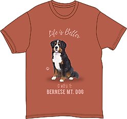 E&S PETS Bernese Mt. Dog T-Shirt, Red, Large
